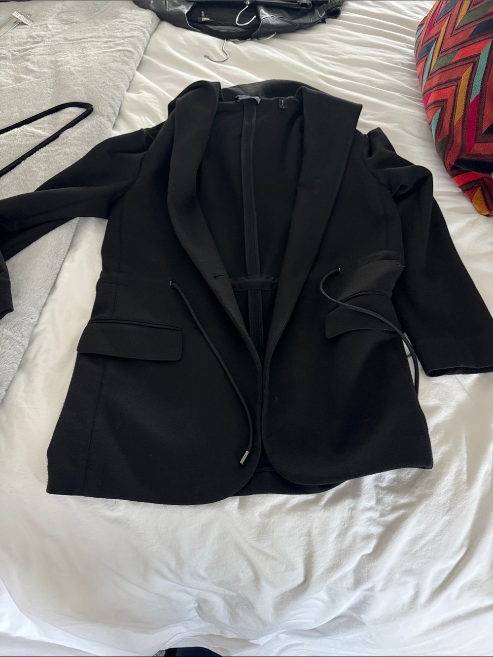 Theory Black Women's Drawstring Blazer